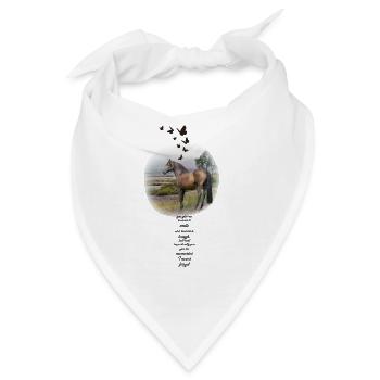 Hengst in wunderschöner Landschaft - Bandana - Weiß - Vorne