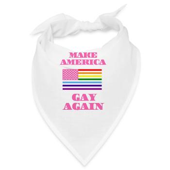 make america gay - Bandana - Weiß - Vorne
