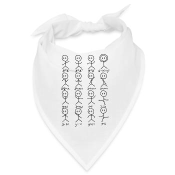 Mathelehrer Algebra Tanz Mathematik - Bandana - Weiß - Vorne