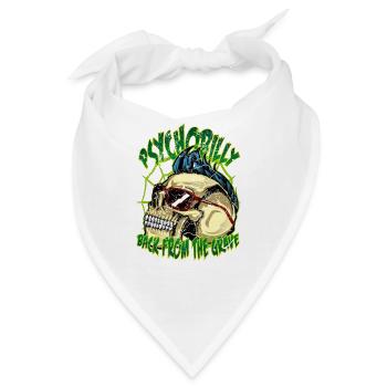 Psychobilly Back from the Grave - Bandana - Weiß - Vorne