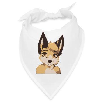 Neugieriger Fuchs Malerei - Bandana - Weiß - Vorne