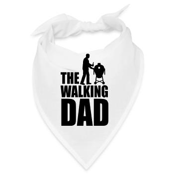 The walking dad Kamado BBQ bier Vatertag Geschenk - Bandana - Weiß - Vorne