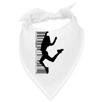 Tänzerin im QR-Code Style (2) - Bandana - Weiß - Vorne