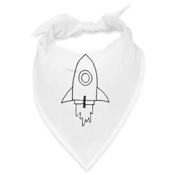 Rakete - Bandana - Weiß - Vorne