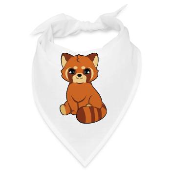 Roter Panda - Bandana - Weiß - Vorne