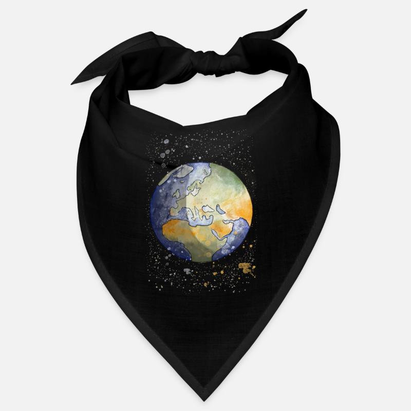 Globe d’illustration d’aquarelle Bandana