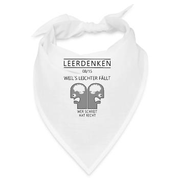 Leerdenken Querdenken No1 - Bandana - Weiß - Vorne