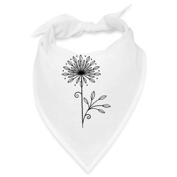 Pusteblume Löwenzahn Frühlings Sticker - Bandana - Weiß - Vorne