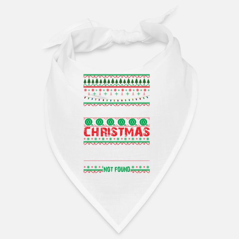 Error 404 Christmas Sweater Not Found Computer - Bandana - Weiß
