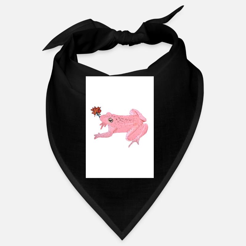 Grenouille rose avec fleur Bandana