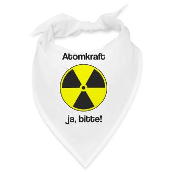 Atomkraft ja bitte schwarz - Bandana - Weiß - Vorne