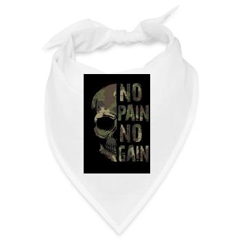 No Pain no Gain - Bandana - Weiß - Vorne