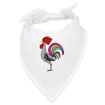 Hahn - Bandana - Weiß - Vorne