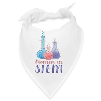 Women In Stem - Wissenschaftlerinnen - Bandana - Weiß - Vorne