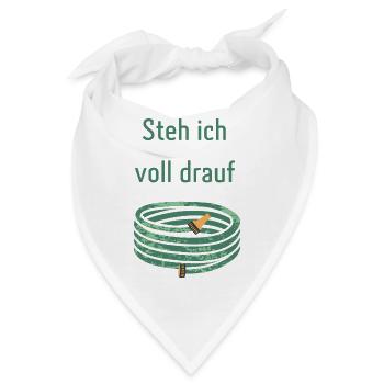 Auf dem Schlauch stehen - Bandana - Weiß - Vorne