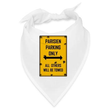 T-Shirt Paris Parisien Nur Parken - Bandana - Weiß - Vorne