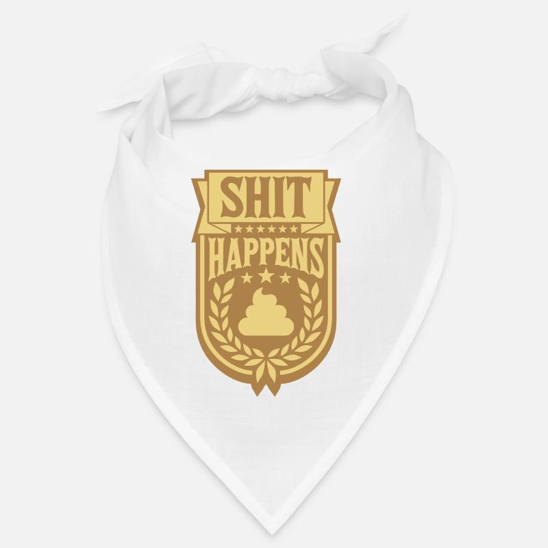 Saying Shit happens laurel wreath Bandana