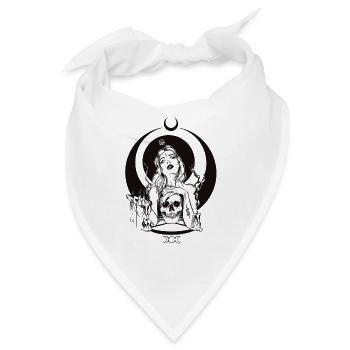 Frau der schwarzen Magie - Bandana - Weiß - Vorne