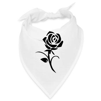 Rose - Bandana - Weiß - Vorne