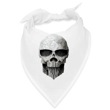 Totenkopf Metall - Bandana - Weiß - Vorne