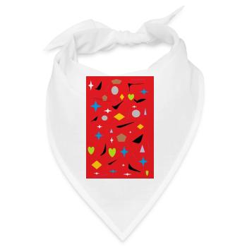 Bunte Figuren - Bandana - Weiß - Vorne