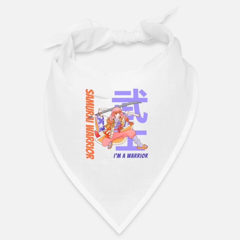 Samurai Warrior. Samurai Girl. White Version. Bandana
