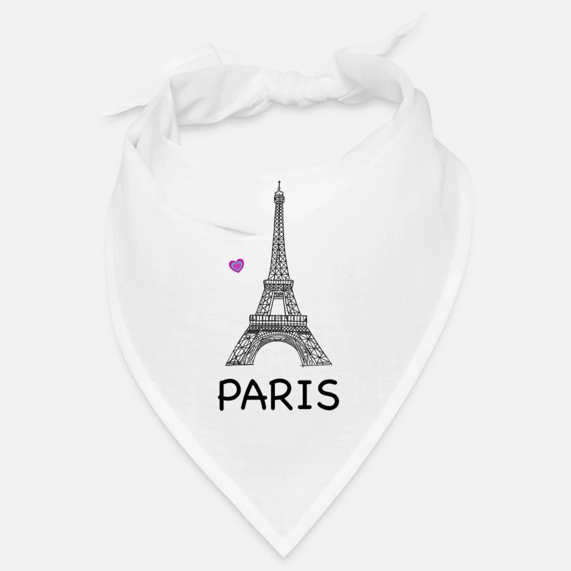 Eiffel Tower Paris Line Drawing Bandana