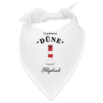 Leuchtturm auf Düne, Helgoland, Poster - Bandana - Weiß - Vorne