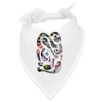 Graffiti-Stil Splash Hip Hop Farben Maler Farbe - Bandana - Weiß - Vorne