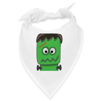 grünes Monster - Bandana - Weiß - Vorne