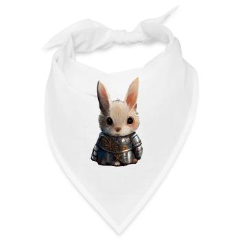 rabbit motive - Bandana - Weiß - Vorne