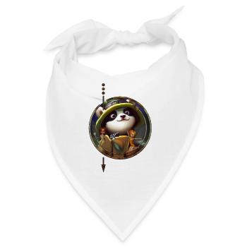 Niedlicher Panda mit kleinen Feen - Bandana - Weiß - Vorne