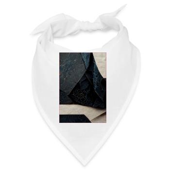 Abstract Black White - Bandana - Weiß - Vorne