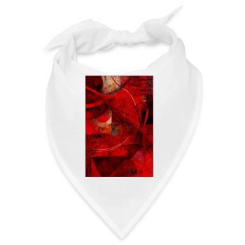 Fabric red pattern abstract - Bandana - Weiß - Vorne