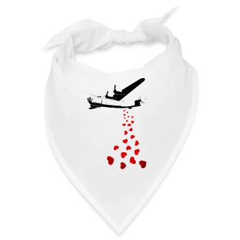 Bomber der Liebe im Streetart Style - Bandana - Weiß - Vorne