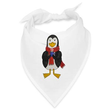 Pinguine Winter cozzy hygge gemütlich Winterzeit - Bandana - Weiß - Vorne