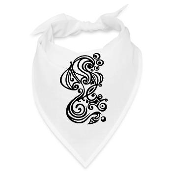 Seepferd - Bandana - Weiß - Vorne