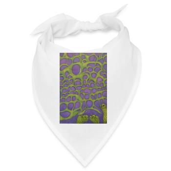 Eulen im Strauch - Bandana - Weiß - Vorne
