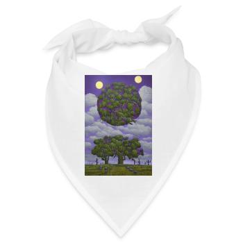 Baum und Mond - Bandana - Weiß - Vorne