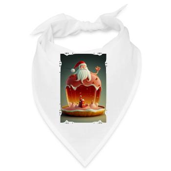 Weihnachtsmann-Gelee - Bandana - Weiß - Vorne