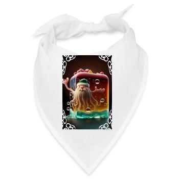 Gelee-Weihnachtsmann - Bandana - Weiß - Vorne