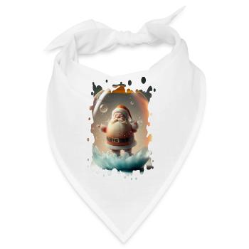 Gelee-Weihnachtsmann - Bandana - Weiß - Vorne