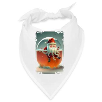 Weihnachtsmann-Gelee - Bandana - Weiß - Vorne