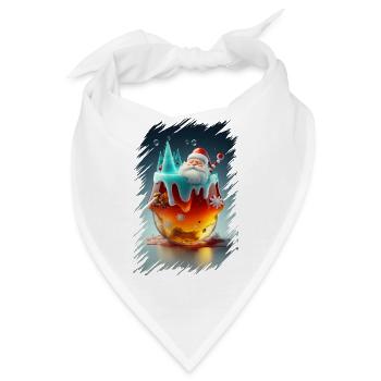 Gelee-Weihnachtsmann - Bandana - Weiß - Vorne