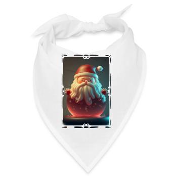 Weihnachtsmann-Gelee - Bandana - Weiß - Vorne