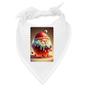 Weihnachtsmann-Gelee - Bandana - Weiß - Vorne