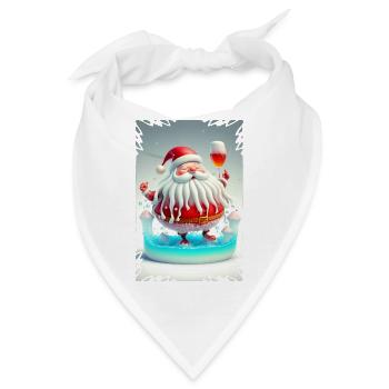 Gelee-Weihnachtsmann - Bandana - Weiß - Vorne