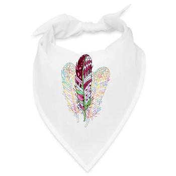 Feder - Bandana - Weiß - Vorne