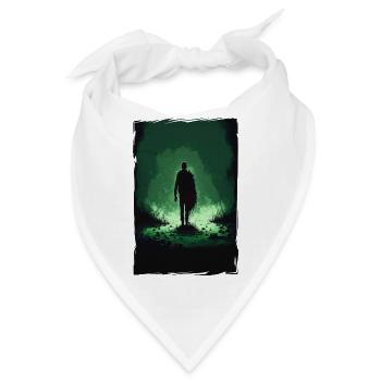 Zombie Illustration Minimalistisches Design - Bandana - Weiß - Vorne