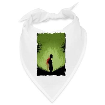 Zombie Illustration Minimalistisches Design - Bandana - Weiß - Vorne